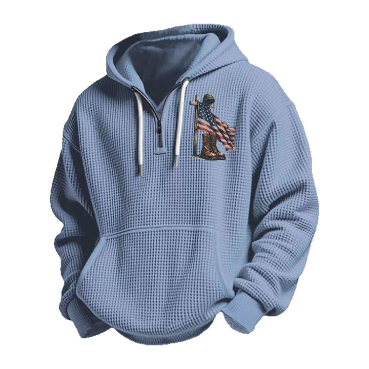 Men's hoodie with American flag design Mune Fashion