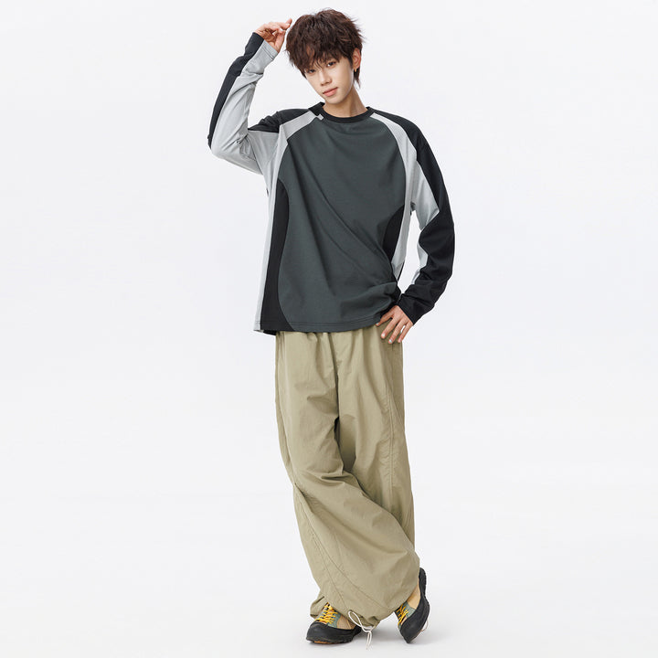 Men's Oversized Performance Long Sleeve Shirt with Raglan Sleeves and Mesh Inserts Mune Fashion