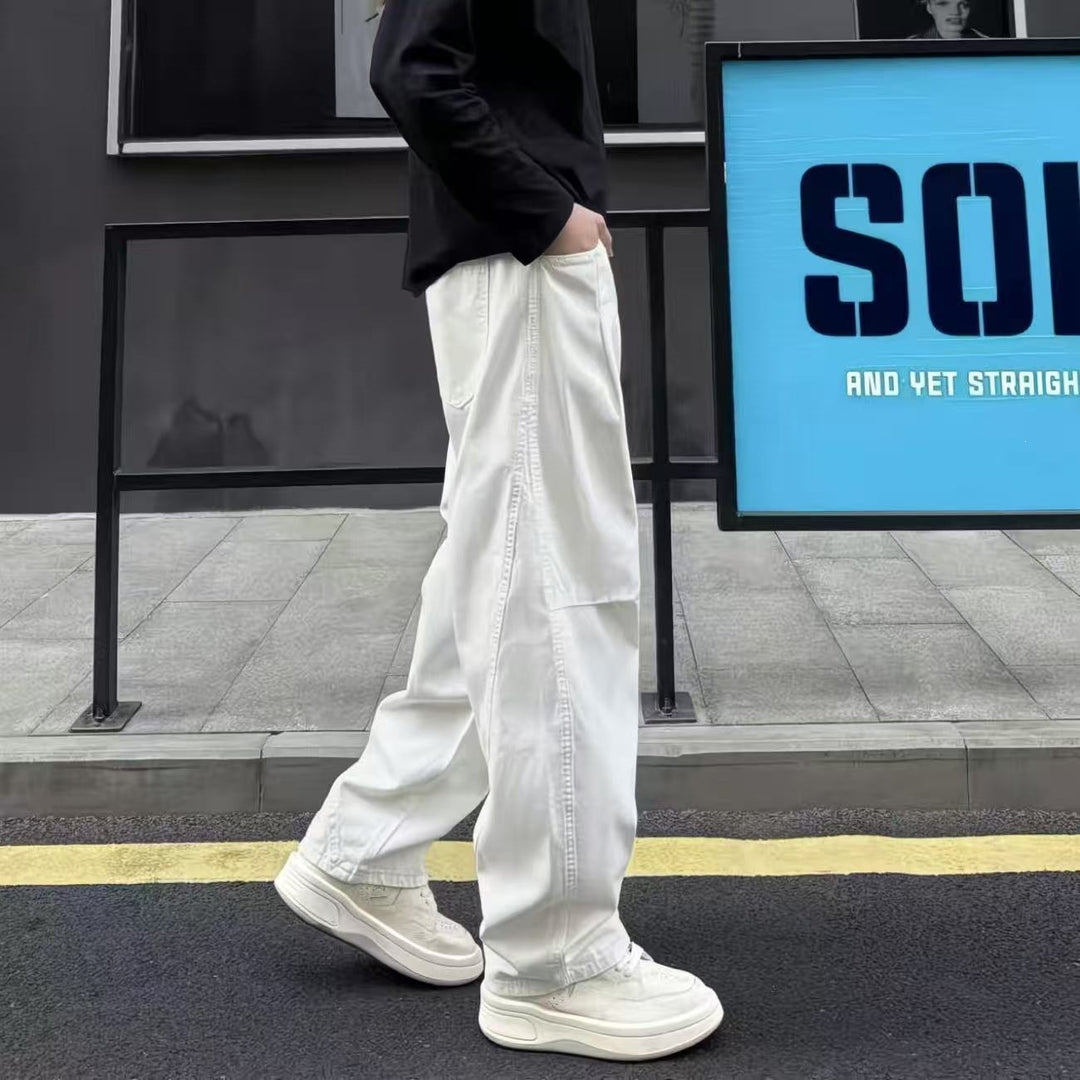 Women Wide Chino Jeans Mune Fashion
