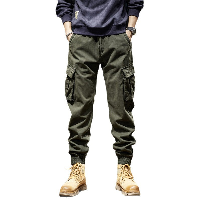 Herren Cargo-Joggerhose mit elastischem Bund, mehreren Utility-Taschen und gerippten Abschlüssen Mune Fashion