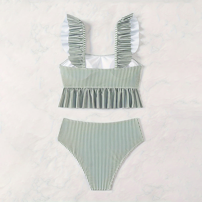 Women's Crop Top Bikini Set with Ruffle Details Mune Fashion