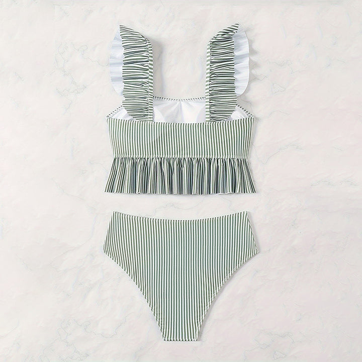 Women's Crop Top Bikini Set with Ruffle Details Mune Fashion