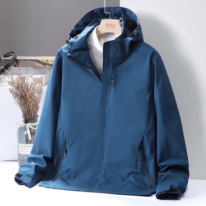 Women's Lightweight Softshell Hooded Jacket with Windproof Storm Flap and Concealed Zipper Pockets Mune Fashion