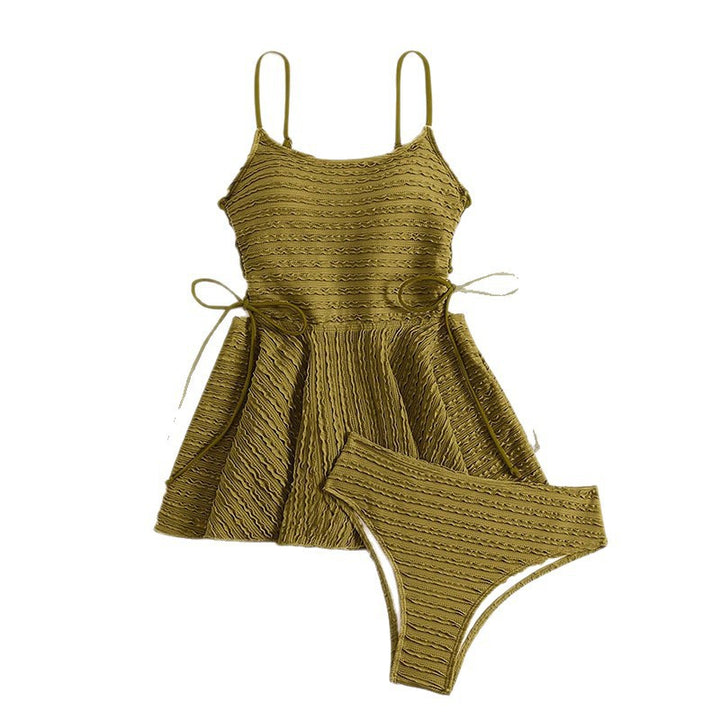 Women's tankini with gathered design and side ties Mune Fashion