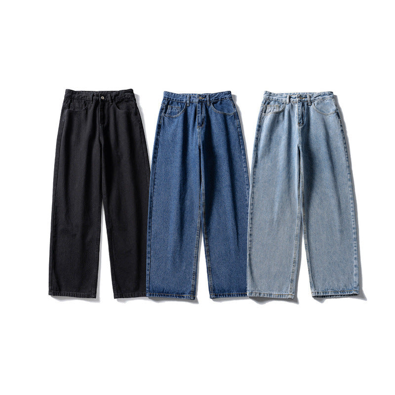 Women Wide-Cut High-Waist Denim Jeans with Straight Leg Mune Fashion
