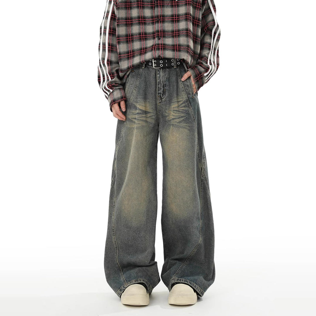 Women Wide-Cut Jeans Mune Fashion