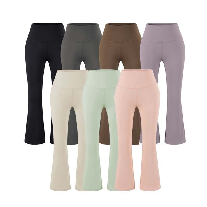 Women's High-Waist Yoga Flare Pants with Flared Hem and Comfort Waist Mune Fashion