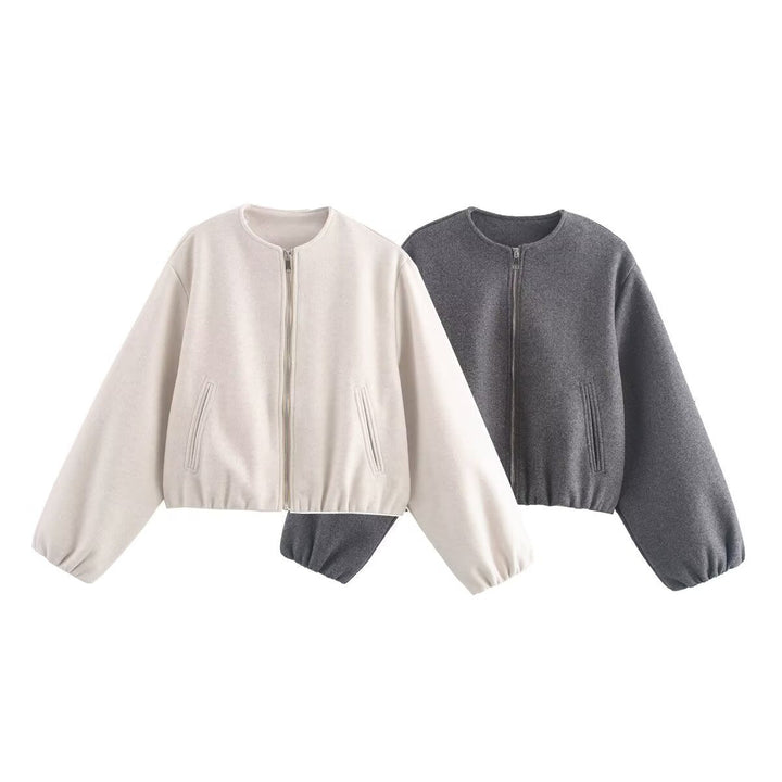 Women's comfortable and stylish bomber jacket with high collar and side pockets Mune