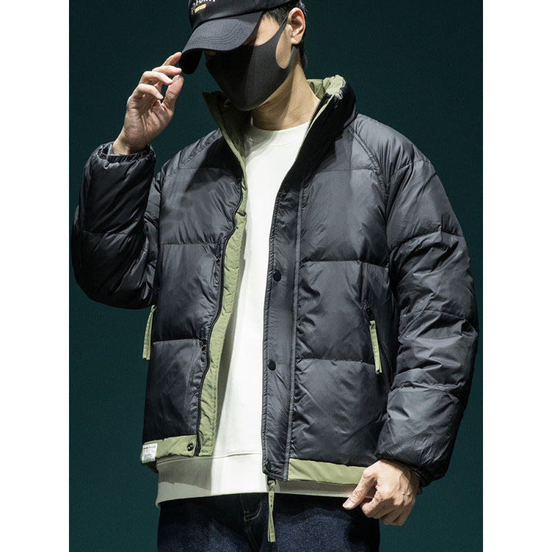 Men's Lightweight Quilted Thermal Outdoor Jacket with Hood Mune Fashion