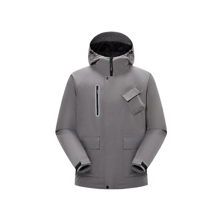 Men's Technical Rain Softshell Jacket with Hood, Sealed Seams and Tactical Pockets Mune Fashion