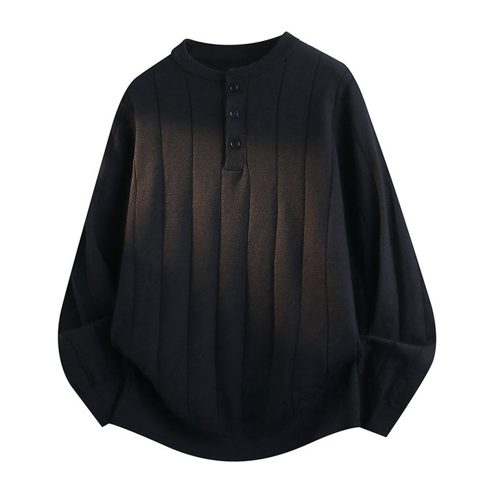 Women Playful Long Sleeve Henley Sweater Mune Fashion