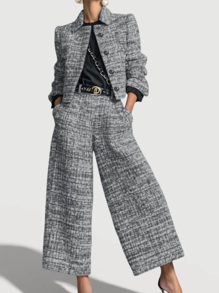 Women's Modern Tweed Suit Set