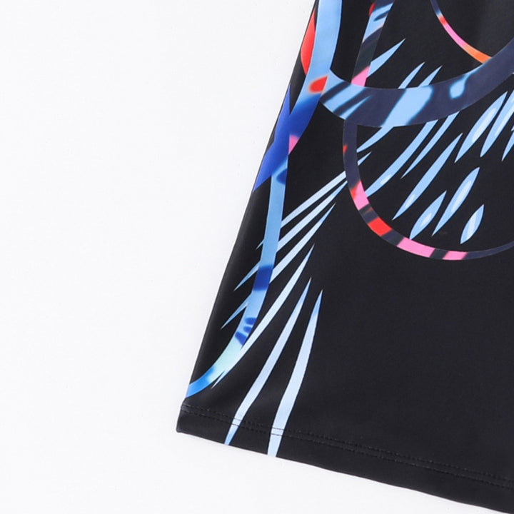 Women's Swimsuit with Sporty Cut and Colorful Pattern Mune Fashion