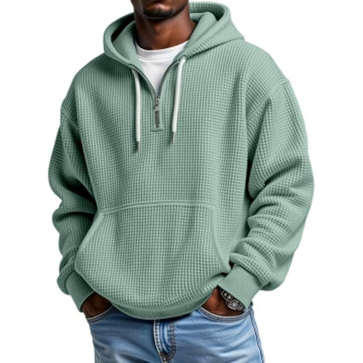 Men's Casual Hooded Sweater with Innovative Structure Mune Fashion
