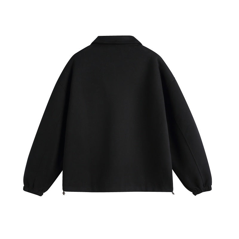 Unisex Casual Polo Sweatshirt with open Kent collar, Oversized cut and front pockets Mune Fashion