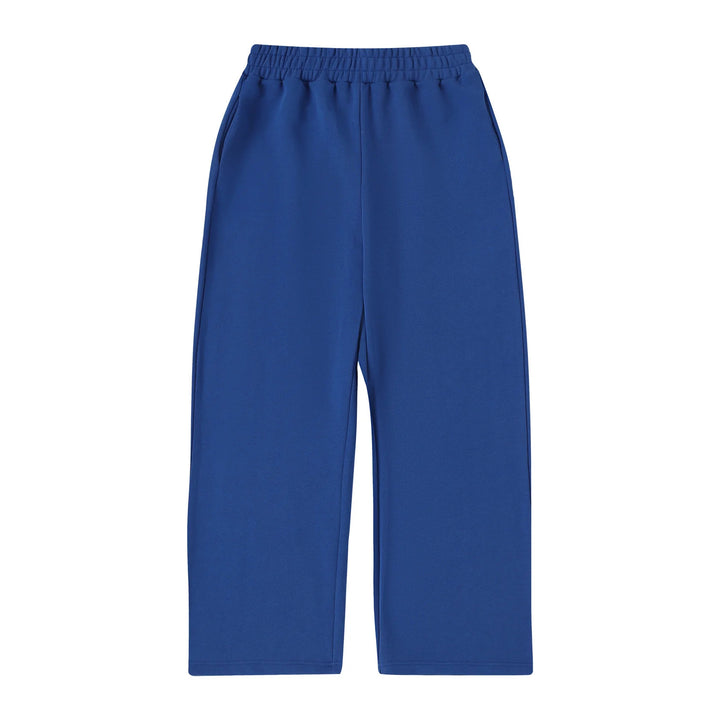 Women's wide cropped lounge pants with elastic waistband and side pockets Mune Fashion