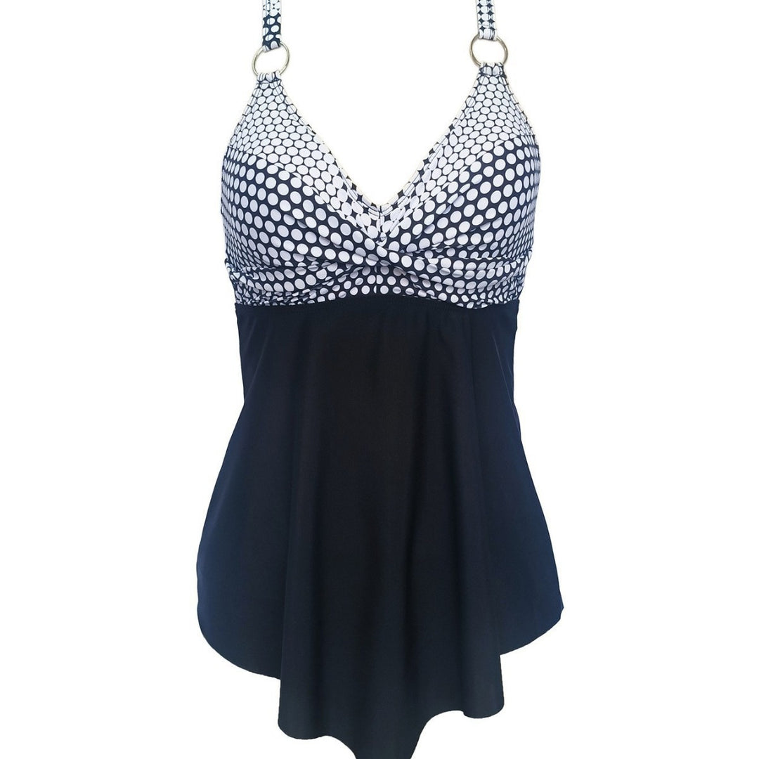 Ladies tankini with high-neck top and floral pattern Mune Fashion