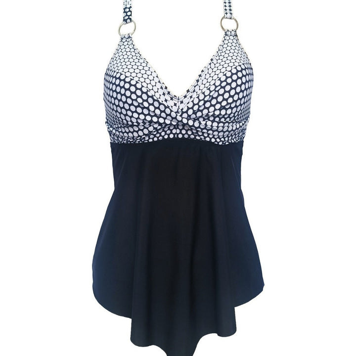 Ladies tankini with high-neck top and floral pattern Mune Fashion