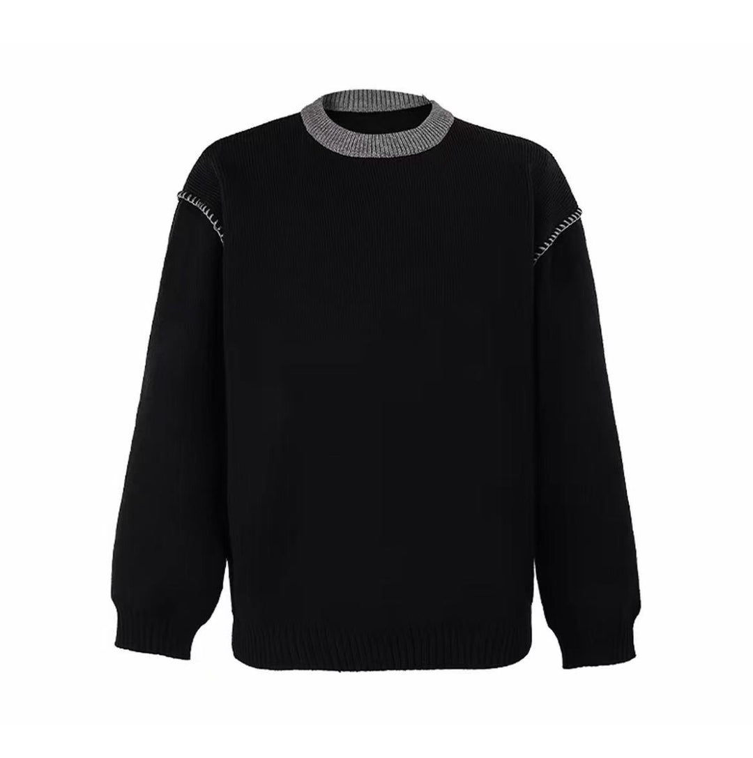 Women Stylish Chunky Knit Sweater with High Collar Mune Fashion