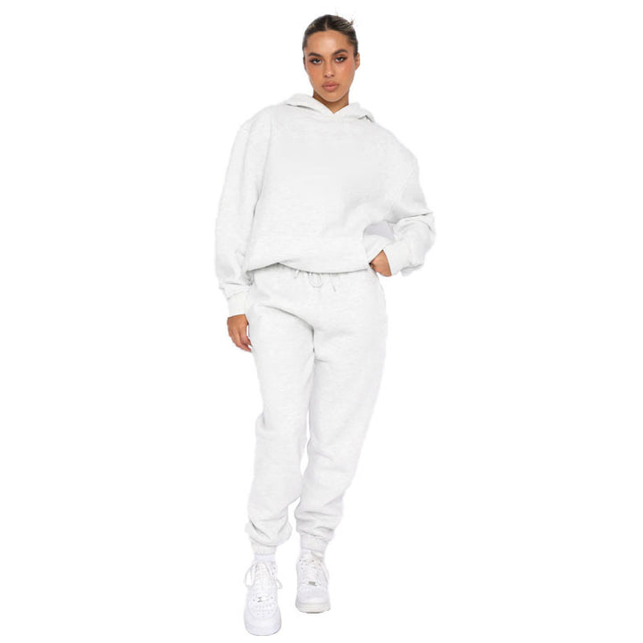 Women's casual oversized hoodie loungewear set with fleece-lined hoodie and high-waisted joggers Mune Fashion
