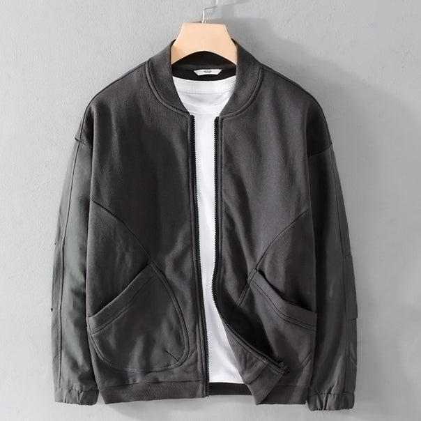 Men's light bomber jacket with contrasting sleeve inserts Mune Fashion