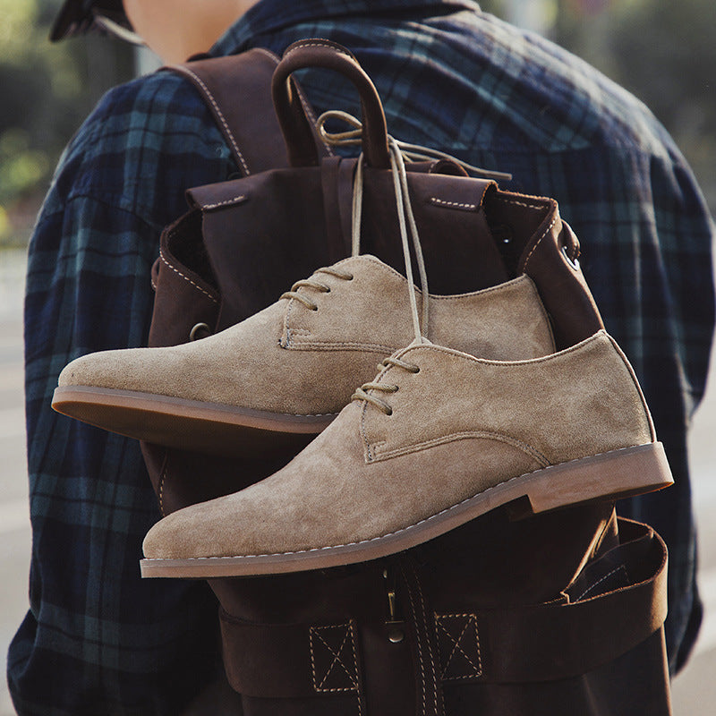 Men's Elegant Lace-Up Shoes Made of Soft Suede Mune Fashion