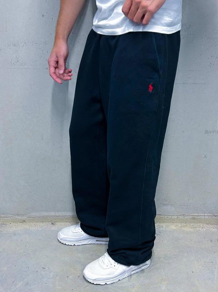 Men's Loose Baggy Sweatpants with Elastic Waistband and Embroidered Logo Mune Fashion