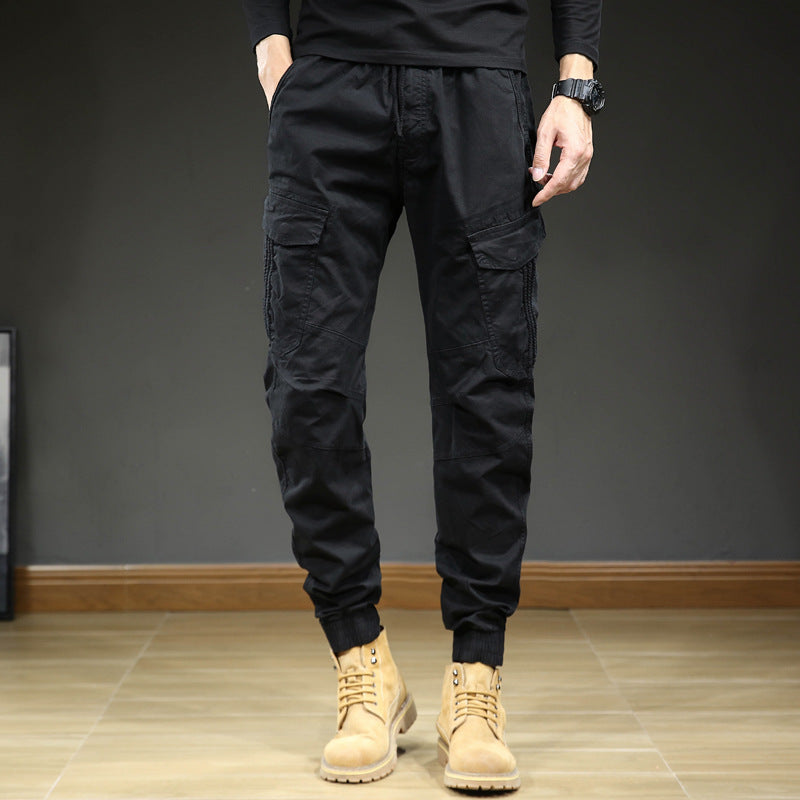 Men's Tapered Cargo Jogger with Ribbed Ankle Cuffs and Reinforced Knee Panels Mune Fashion