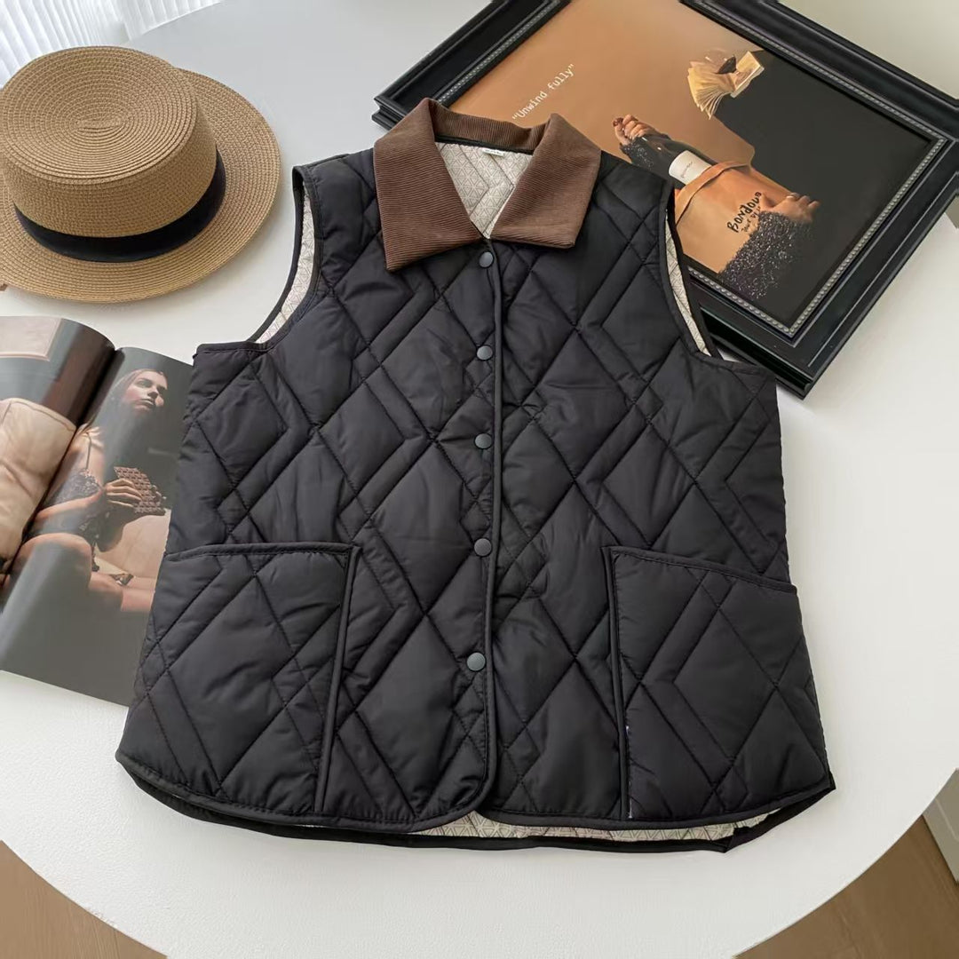 Ladies Elegant Quilted Vest Mune Fashion