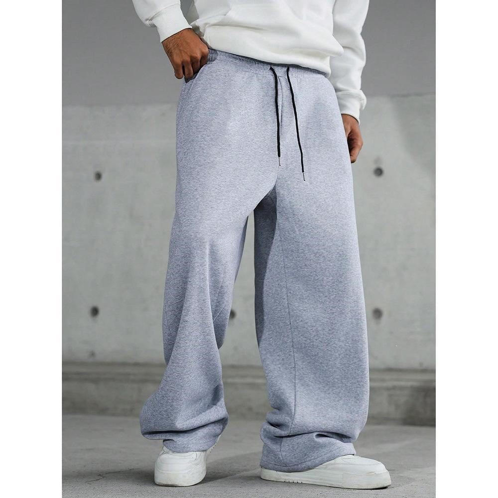 Men's wide Relax fleece pants with a deep crotch, elastic drawstring waistband, and casual side pockets Mune Fashion