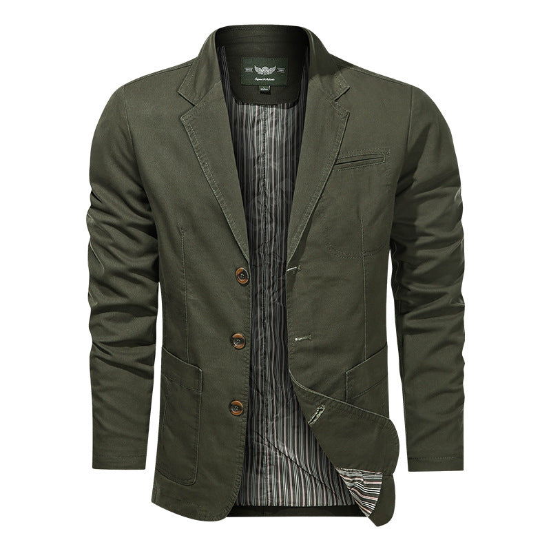 Men's lightweight cotton blazer jacket with striped lining Mune Fashion