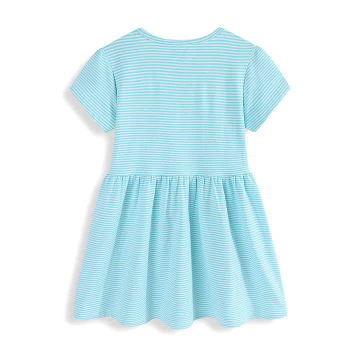 Girls Cotton Dress with Cheerful Giraffe Motif Mune Fashion