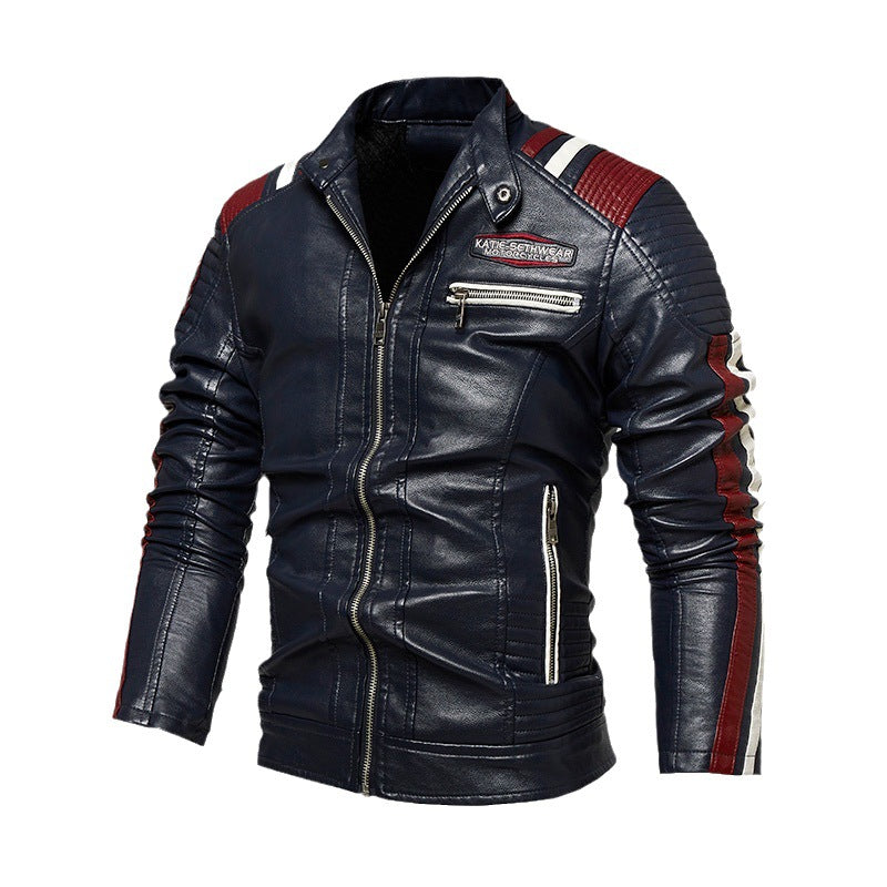 Men's High-Quality Faux Leather Motorcycle Jacket Mune Fashion