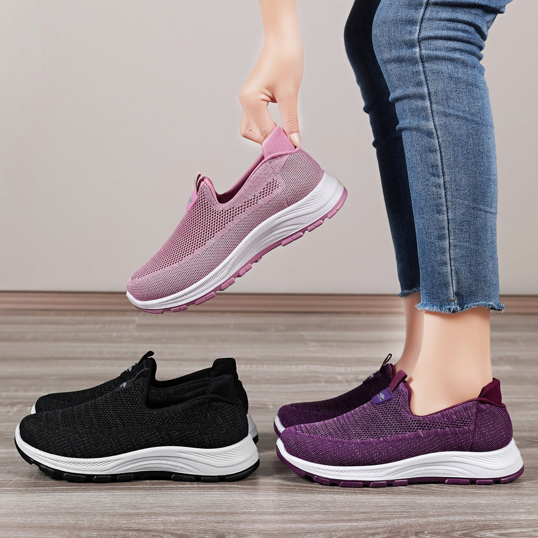 Women's seamless knitted comfort slip-on sneaker with elastic entry and shock-absorbing EVA midsole Mune Fashion