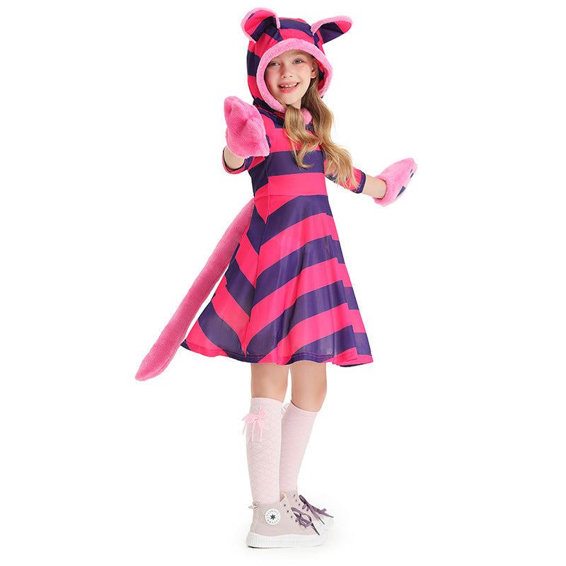 Girl's hoodie dress with animal ears and playful details Mune Fashion