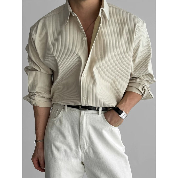 Men's Elegant Long Sleeve Shirt with Modern Cut Mune Fashion