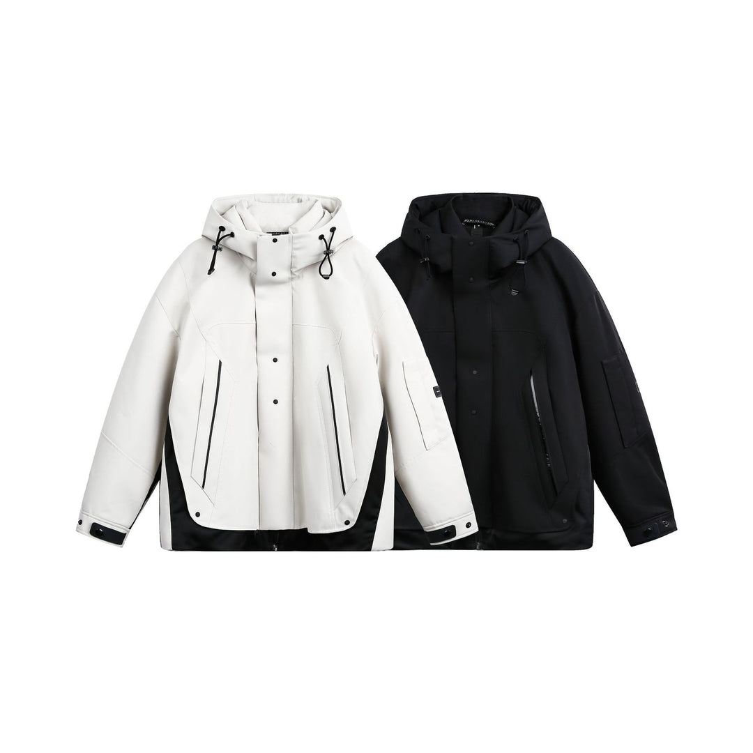 Unisex Technical Padded Winter Parka with High Hood and Multiple Zipper Pockets Mune Fashion