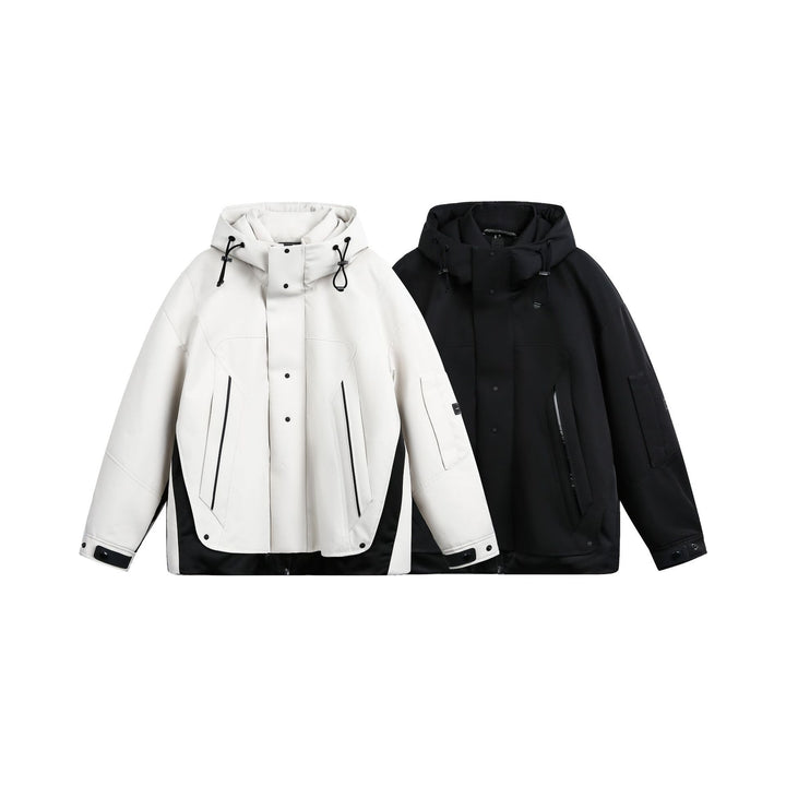 Unisex Technical Padded Winter Parka with High Hood and Multiple Zipper Pockets Mune Fashion