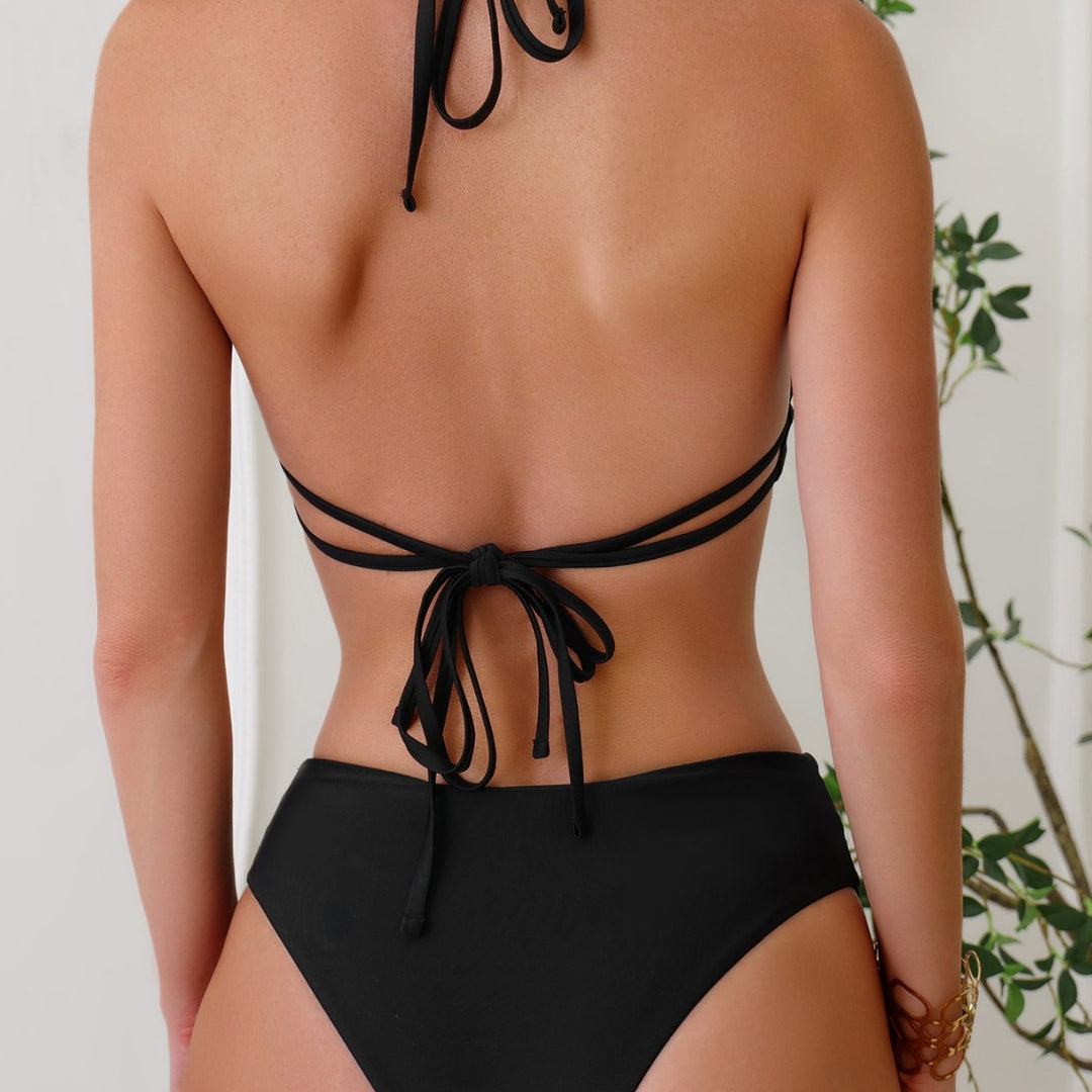 Women's High-Waisted Triangle Bikini Mune Fashion