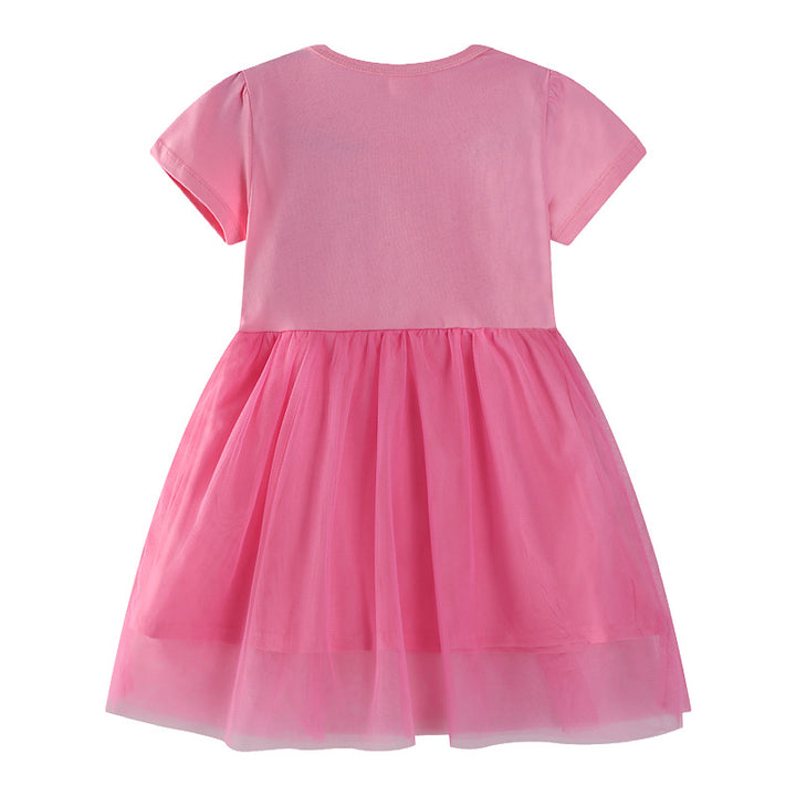 Girls tulle dress with unicorn appliqué Mune Fashion