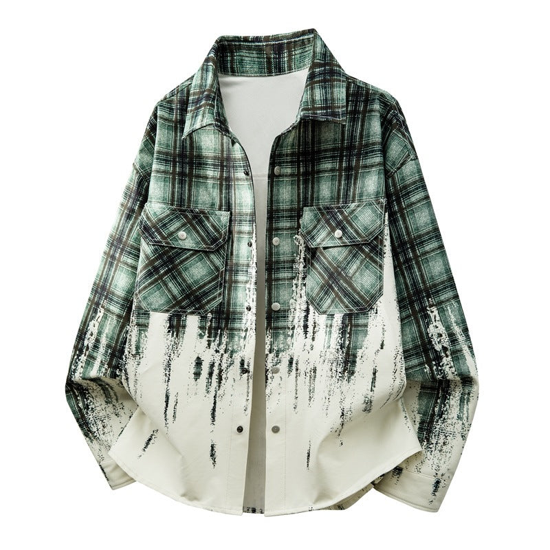 Men's Fashion Checkered Shirt Jacket Mune Fashion