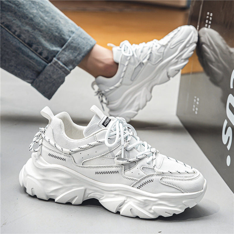 Women's trendy chunky sneakers with breathable surface structure and reinforced heel area Mune Fashion