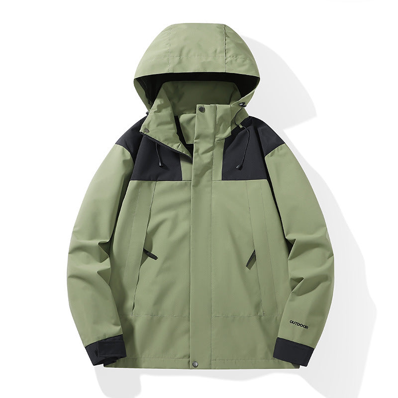 Men's Weatherproof Shell Parka with Adjustable Hood and Concealed Zippers Mune Fashion