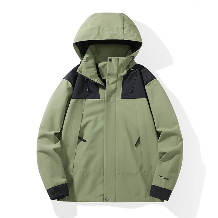 Men's Weatherproof Shell Parka with Adjustable Hood and Concealed Zippers Mune Fashion