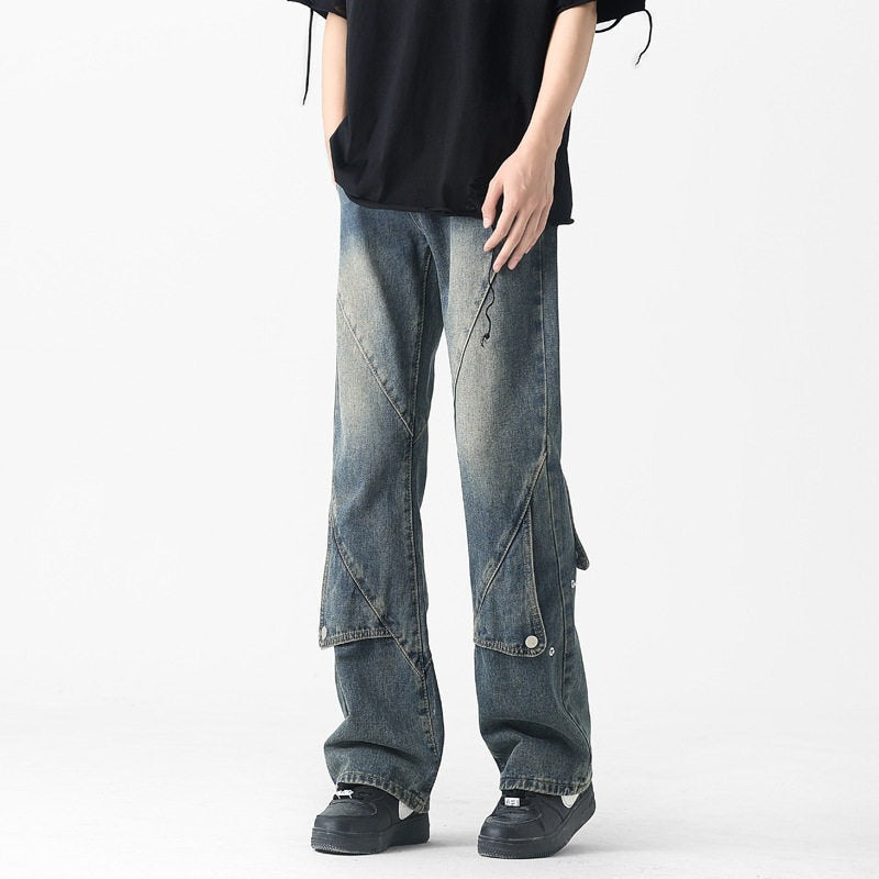 Men's fashionable baggy jeans with innovative seams Mune Fashion