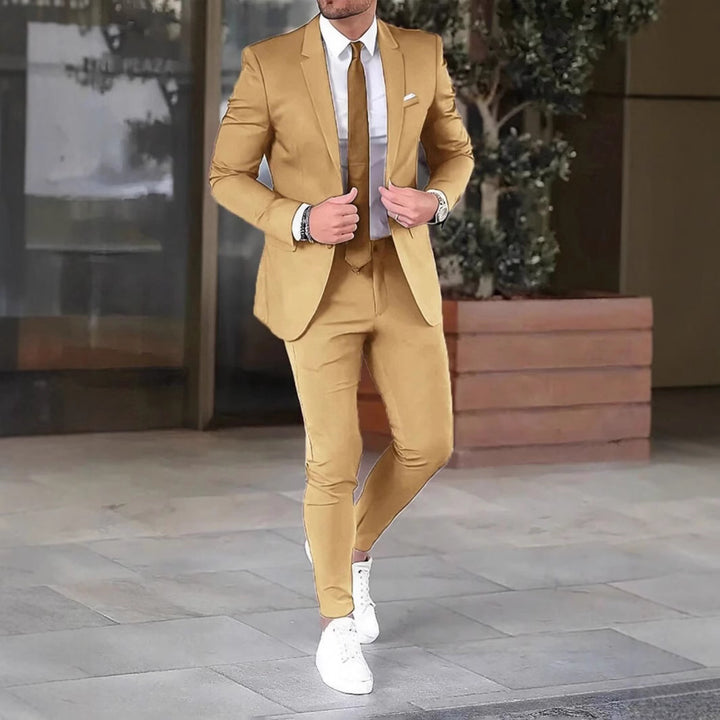 Men's modern evening jacket with slim silhouette and slim-cut suit pants Mune Fashion