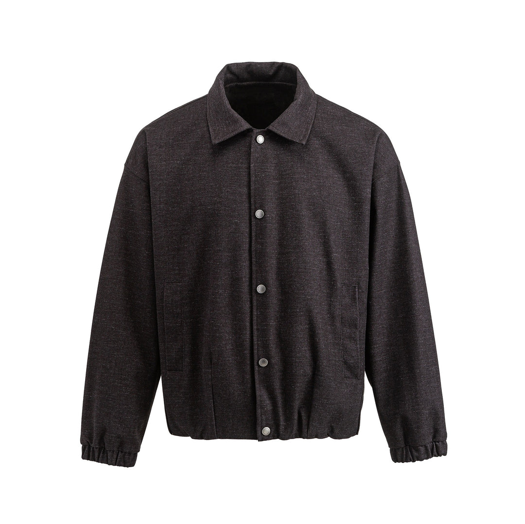 Men's short-cut wool blend blouson with concealed snap button placket Mune Fashion