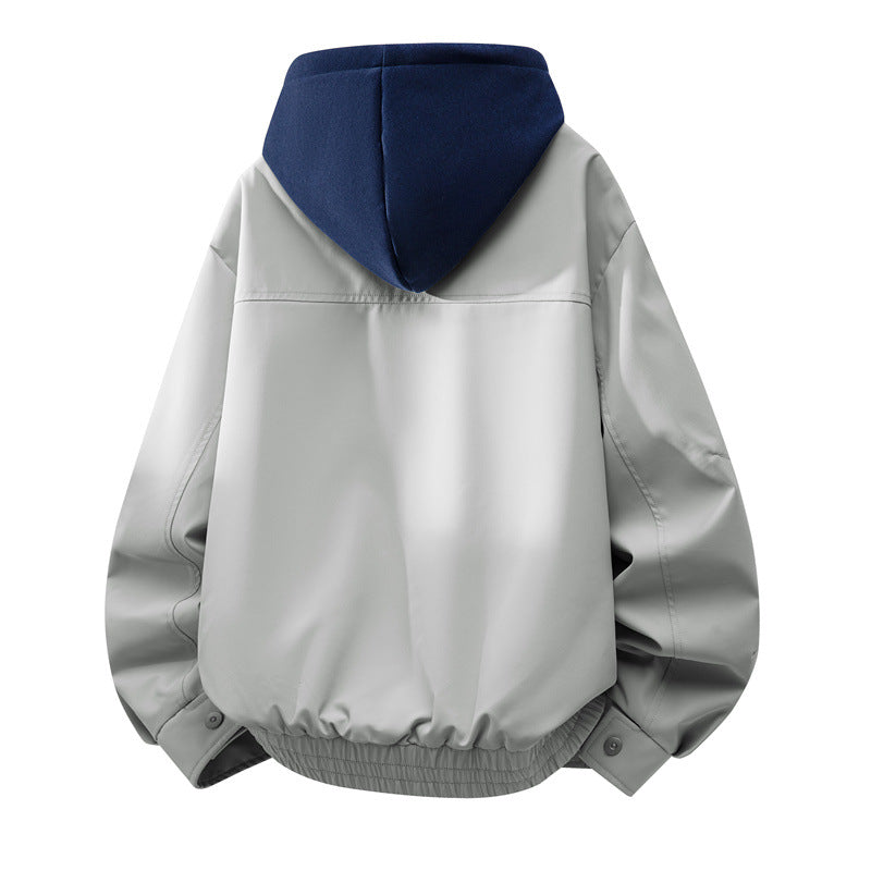 Men's Casual Hybrid Jacket with Integrated Hood Layer and Elastic Hem Mune Fashion