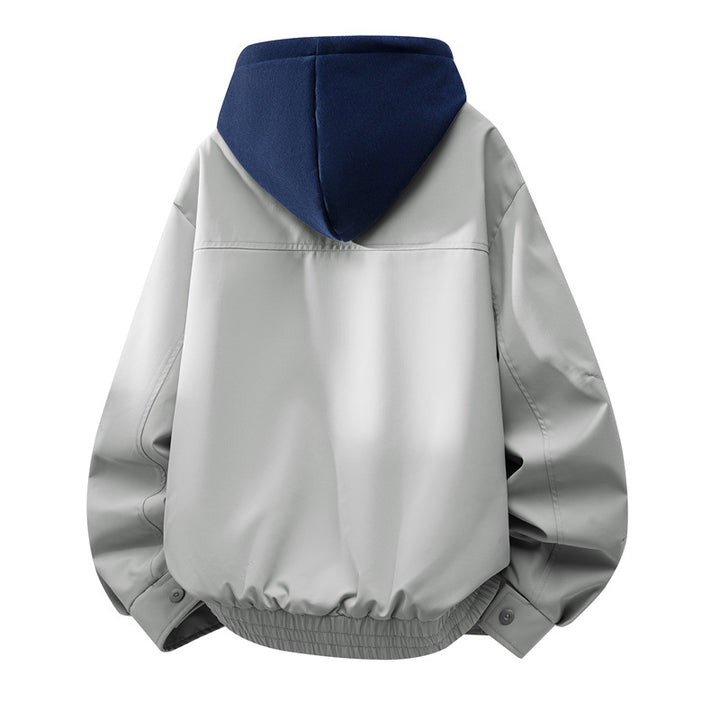 Men's Casual Hybrid Jacket with Integrated Hood Layer and Elastic Hem Mune Fashion