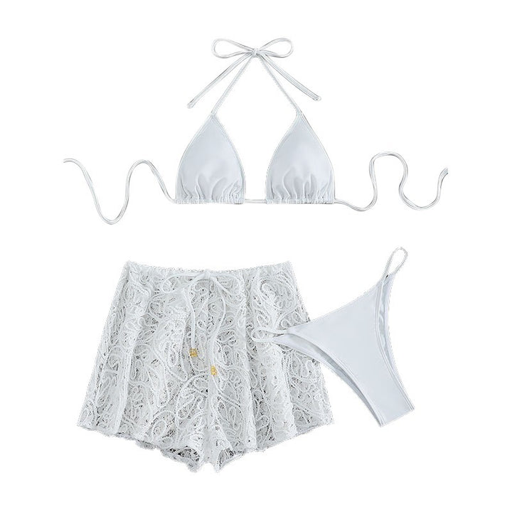 Women's Beach Shorts with Elegant Lace and Drawstring Mune Fashion